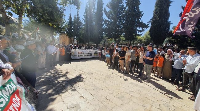Gazze İçin Eyyub Peygamberde Kitlesel Basın Açıklaması