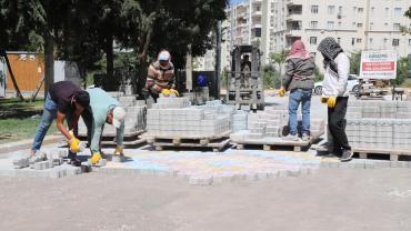 Karaköprü’de Atakent Mahallesi Prestij Sokak Uygulamasıyla Yenileniyor