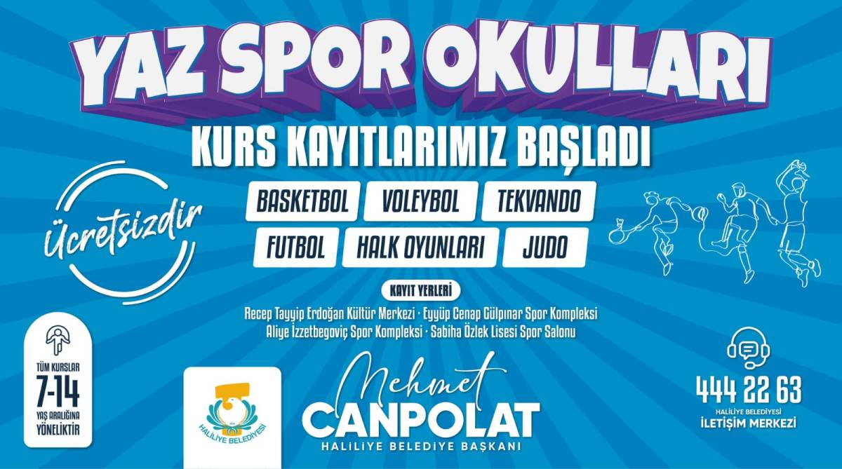 Haliliye’de Yaz Spor Okulları İçin Kayıt Dönemi Başladı